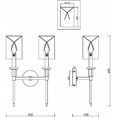 Бра Florida MOD148WL-02CH