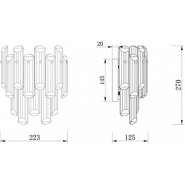 Бра Flare DIA200WL-02G