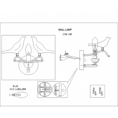 Бра Favourite Pajaritos 1750-1W