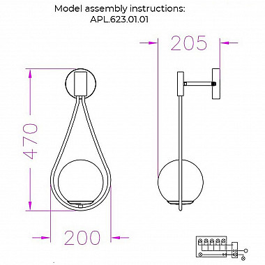 Бра Aployt Klodi APL.622.05.07