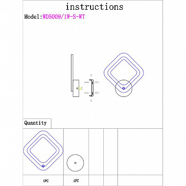 Бра Seven Fires Makkenna WD5009/1W-S-WT