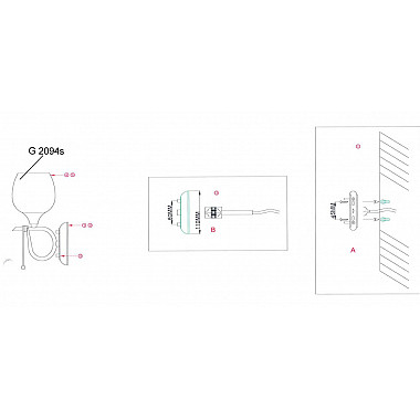 Бра Odeon Light Velute 2094/1W