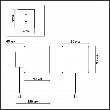 Бра Odeon Light Faro 2183/1W