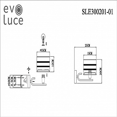Бра Evoluce Almese SLE300201-01