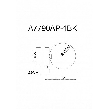 Бра Arte Lamp Vincent A7790AP-1BK