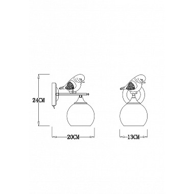 Бра Arte Lamp Gemelli A2150AP-1WG