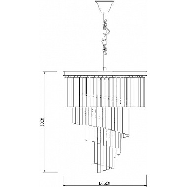 Подвесная люстра Helix KR0262P-10 chrome/amber