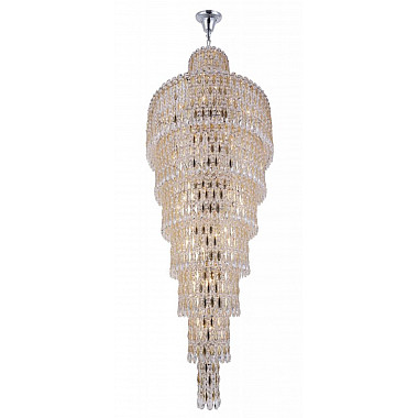 Каскадная люстра Crystal Lux Lirica SP40 D700 Chrome/Gold-Transparent
