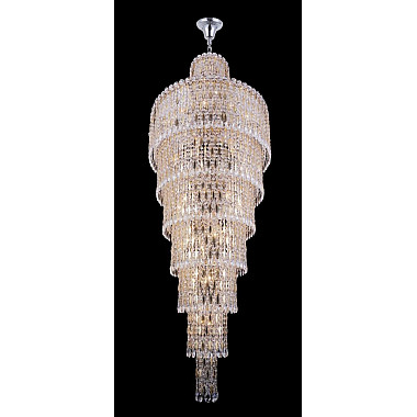 Каскадная люстра Crystal Lux Lirica SP40 D700 Chrome/Gold-Transparent
