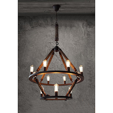 Люстра Loft Chandelier Old Castle Rope Double