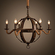 Люстра Loft Iron Sphere Chandelier Rope