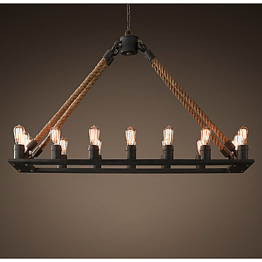 Люстра Loft Chandelier Old Castle Rope Line 16