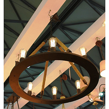 Люстра Loft Chandelier Old Castle Rope 12