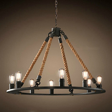 Люстра Loft Chandelier Old Castle Rope 8