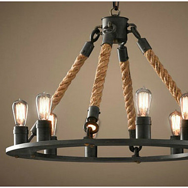 Люстра Loft Chandelier Old Castle Rope 6