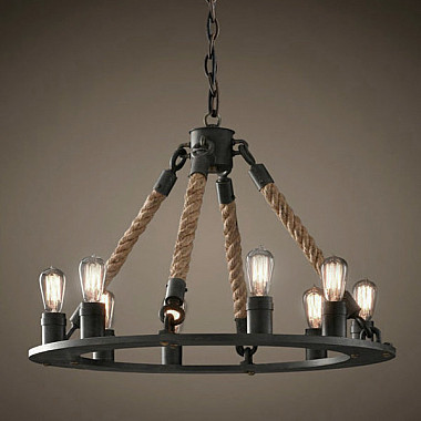 Люстра Loft Chandelier Old Castle Rope 6