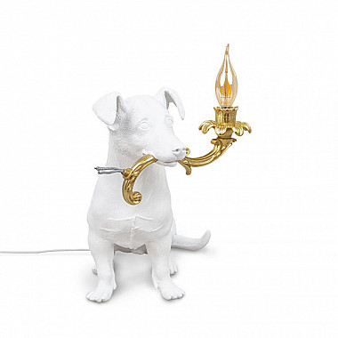 Jack Russell Lamp White Лампа настольная