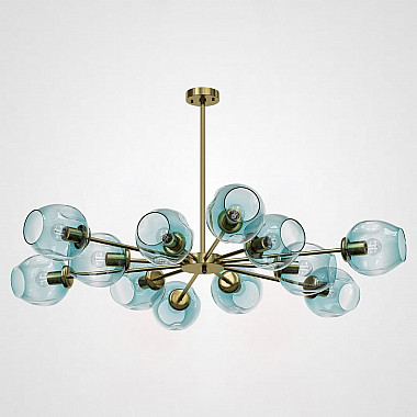 Люстра на штанге MARINE D104 12 lamps Gold/Blue