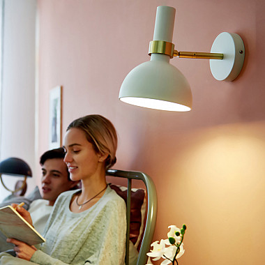 Настенный светильник LARRY Wall 1L Black/Brushed Brass