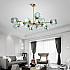 Люстра на штанге MARINE D104 12 lamps Gold/Blue