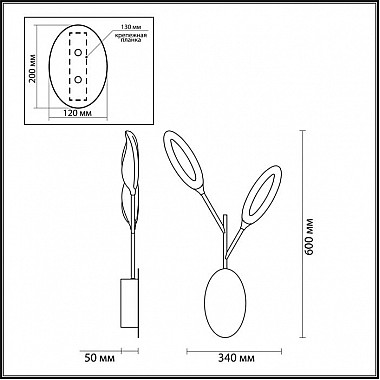 Светодиодное бра MIRTH WALL