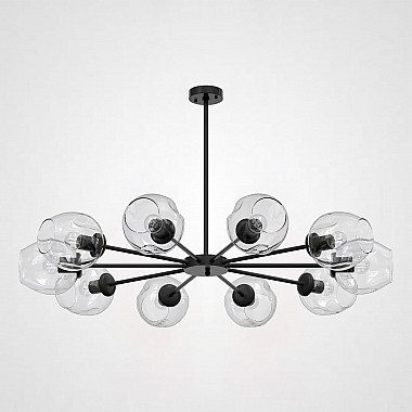 Люстра на штанге MARINE B 12 lamps Black/Transparent