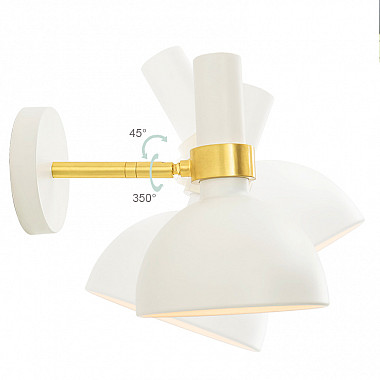 Настенный светильник LARRY Wall 1L Black/Brushed Brass