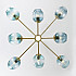 Люстра на штанге MARINE D104 12 lamps Gold/Blue