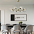 Люстра на штанге MARINE D104 12 lamps Gold/Blue