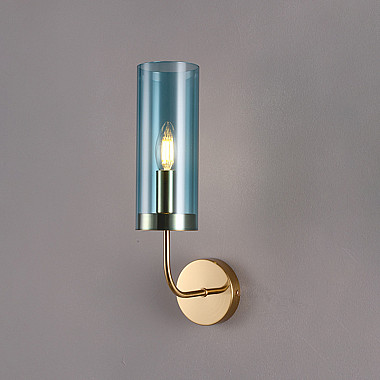 Настенный светильник Agne Brass Glass Tube wall light