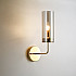 Настенный светильник Agne Brass Glass Tube wall light
