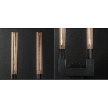 Бра RH CANNELLE wall lamp DOUBLE Sconces Black