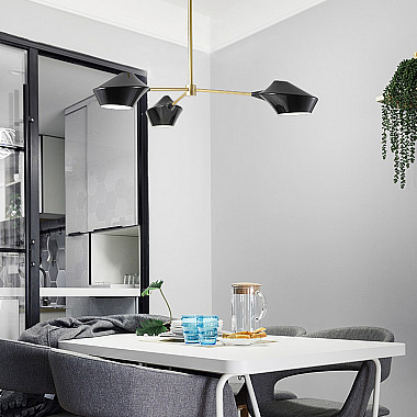 Люстра на штанге LANT D65 3 lamps Black/White