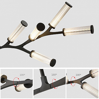 Подвесная люстра RAMOSE RING 18 Черный
