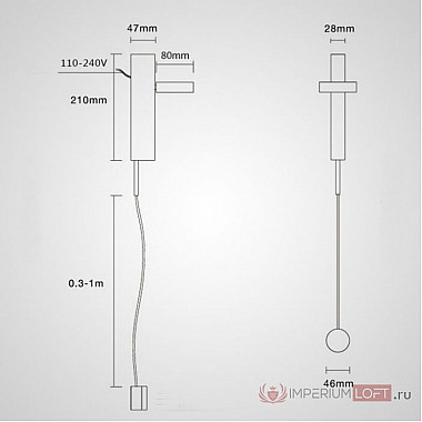 Настенный светильник DENZIL Black