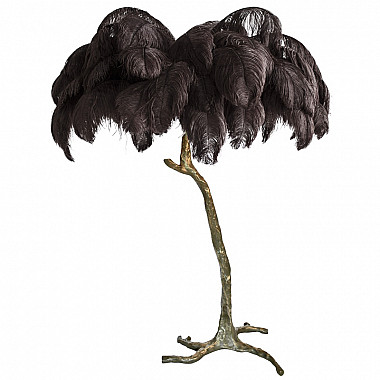 Торшер страусиные перья Feather Lamp A MODERN GRAND TOUR черный