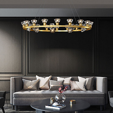 Подвесная люстра KENDRA CH D83 Black Brass