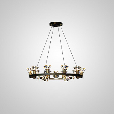 Подвесная люстра KENDRA CH D83 Black Brass