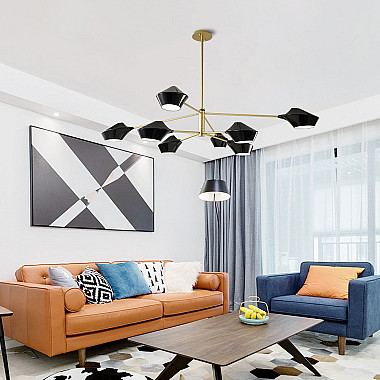 Люстра на штанге LANT D65 3 lamps Black/White