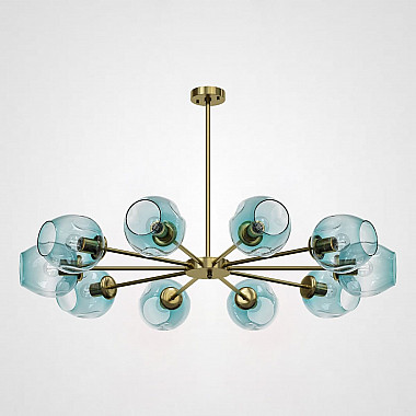Люстра на штанге MARINE B 12 lamps Gold/Blue