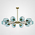 Люстра на штанге MARINE B 12 lamps Gold/Blue