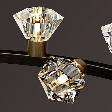 Подвесная люстра KENDRA CH D83 Black Brass