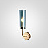 Настенный светильник Hans-Agne Jakobsson Brass & Blue Glass Tube wall light Hans-Agne Jakobsson in 1970