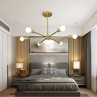 Люстра на штанге SPUTNIK D45 Gold