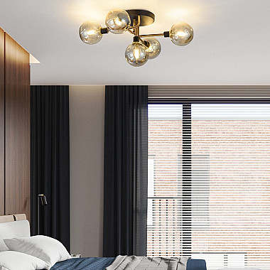 Подвесная люстра NEXO 5 Белый, Золото