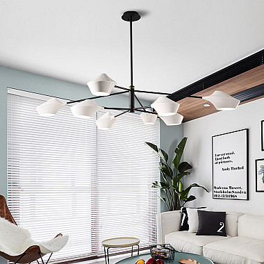 Люстра на штанге LANT D65 3 lamps Black/White