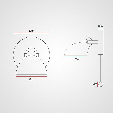 Настенное бра ONDER White Switch