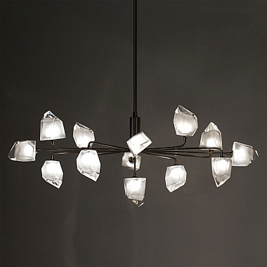 Люстра на штанге ICE 9 lamps Black