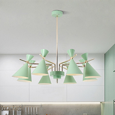 Люстра на штанге FRANKA D80 6 lamps Green