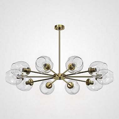 Люстра на штанге MARINE B 12 lamps Gold/Transparent